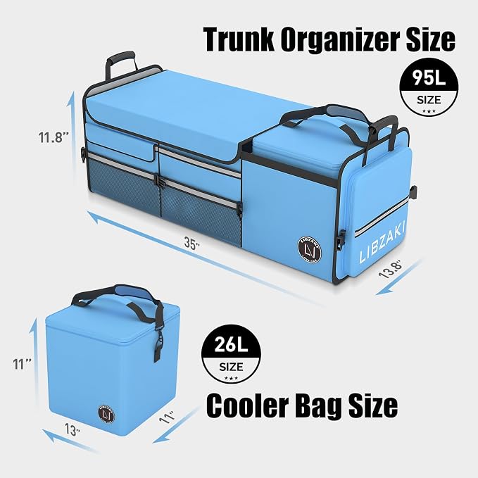 LIBZAKI Oversize 4 in 1 Car Trunk Storage Organizer - Image 6