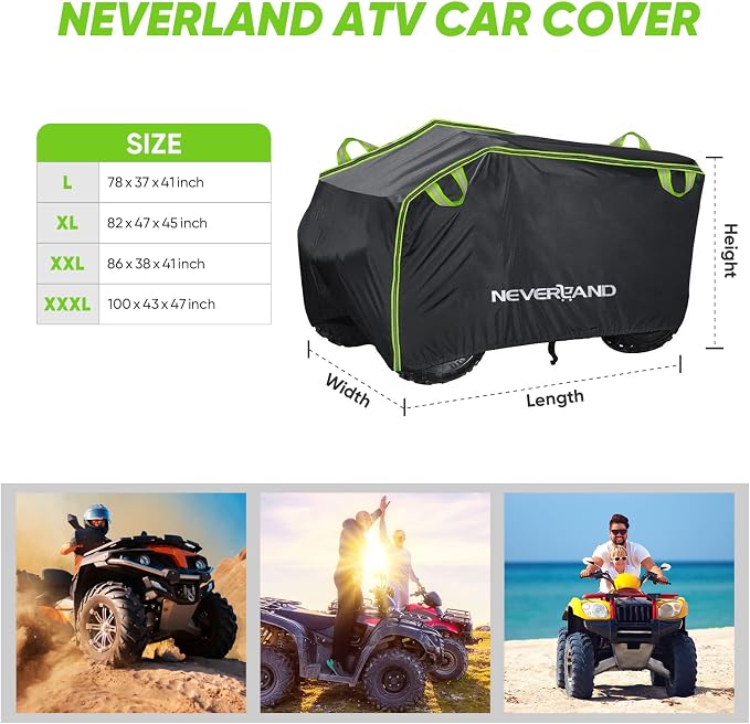 Neverland ATV Cover, Waterproof Heavy Duty 4 Wheeler Cover - Image 6