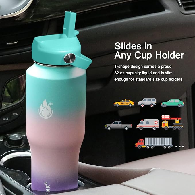 SENDESTAR 32oz Water Bottle Wide Mouth Stainless Steel Vacuum Insulated Double - Image 3