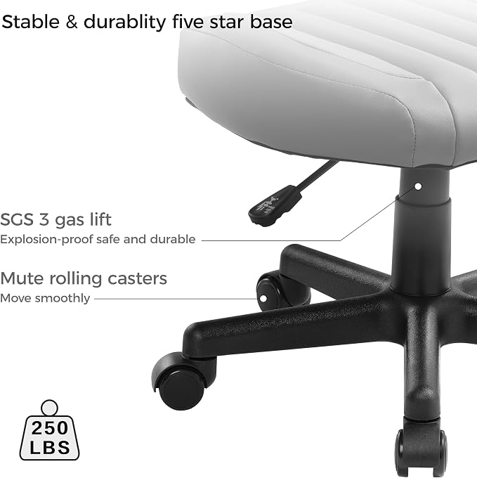 EUREKA ERGONOMIC Height Adjustable Foot Stool, 19x18'' Large Seat Under Desk - Image 8