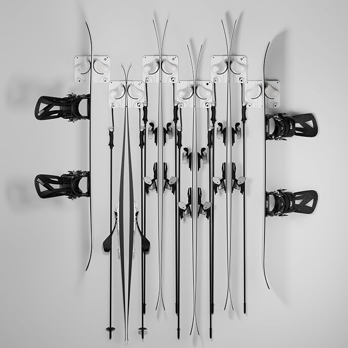 Ultimate Ski & Snowboard Wall Rack | Secure, Non-Slip Storage | Fits Any - Image 2