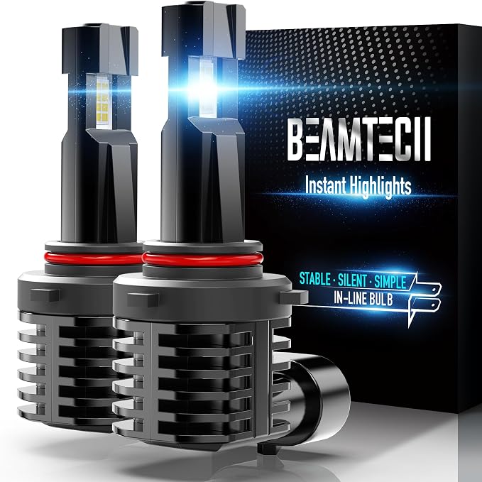 BEAMTECH 9005 Fog Light Bulb, HB3 Fog Bulb 6500K Fog Light or ATV UTV Off Road by BEAMTECH