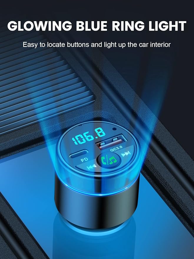FM Transmitter for Car Bluetooth 5.3, PD 30W & QC3.0 18W Fast Car Charger - Image 7