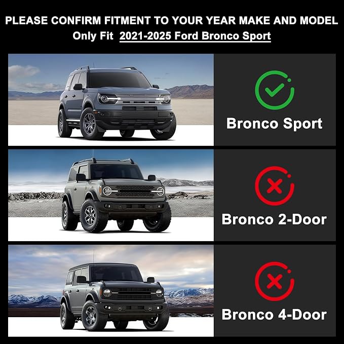 Floor Mats & Trunk Mat for 2021-2024 2025 Ford Bronco Sport Only Fit Sport - Image 2