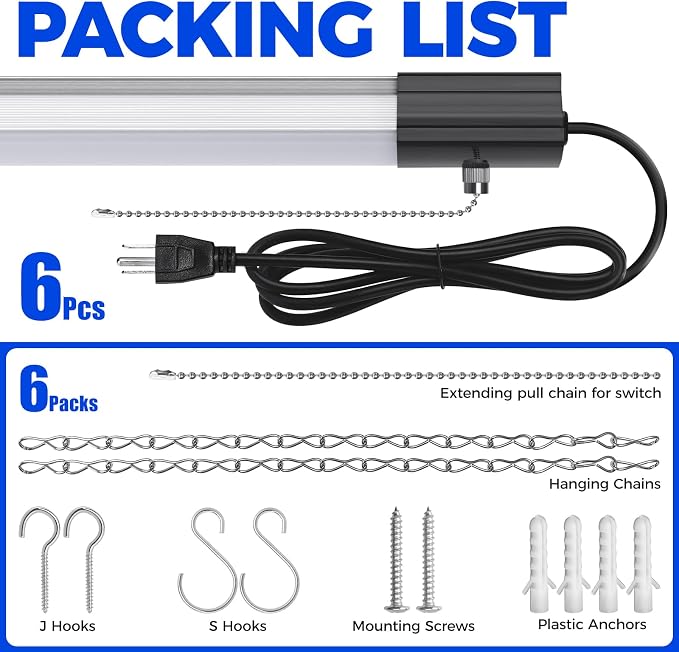 Barrina BS84 LED Shop Lights for Workshop 4FT, 6500K Utility Shop Lights - Image 8