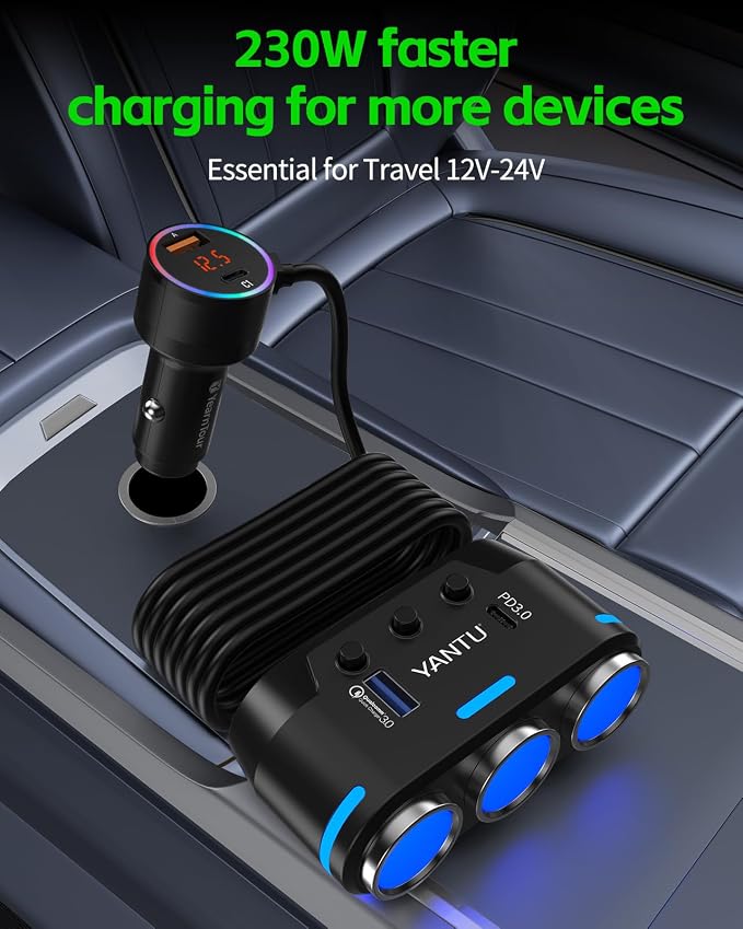 YANTU Cigarette Lighter Adapter/Splitter - Image 2