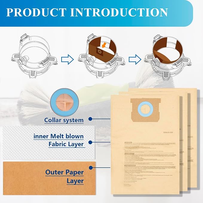 12 Pack DXVA19-4101 Dust Bag Compatible - Image 9