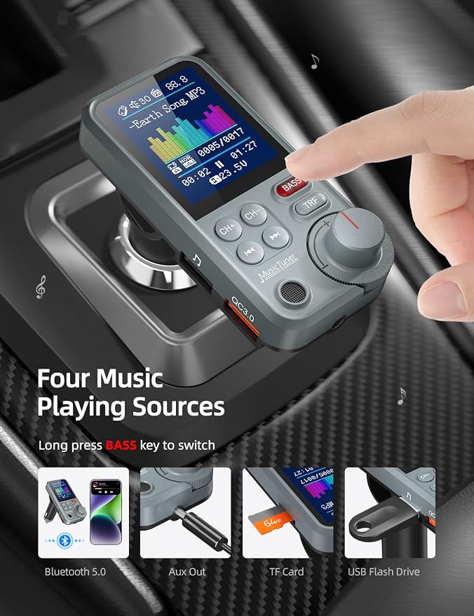 Nulaxy FM Bluetooth Transmitter - Image 5