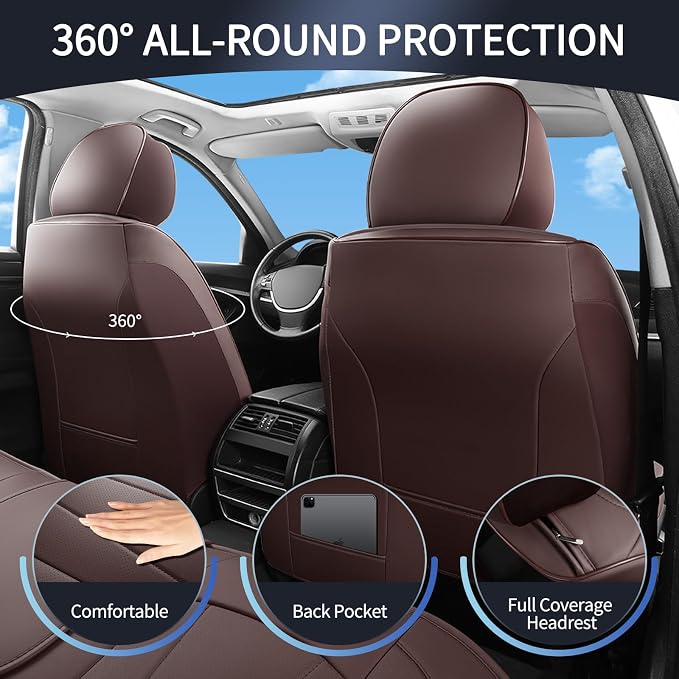 Car Seat Covers Front Seats, Luxury Waterproof Seat Covers, Universal Seat - Image 2