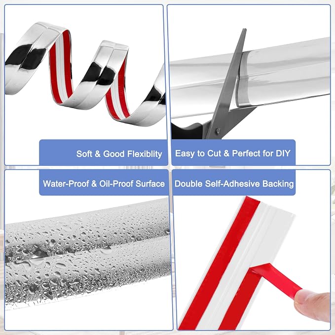 Wall Corner Protector Moulding Trim Peel and Stick Wall Corner Guards Trim - Image 3