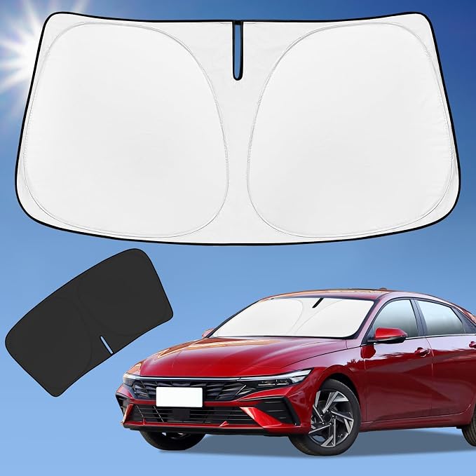 Sun Shade Sunshade for Hyundai Elantra 2021-2024 2025 2026 Windshield Cover by ZOIBVCARSUNSHADE