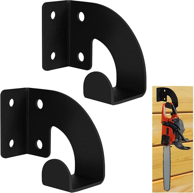 2PCS Chainsaw Hanger, Heavy Duty Chainsaw Wall Mount Holder, Organizer Mounted by Ertuohg
