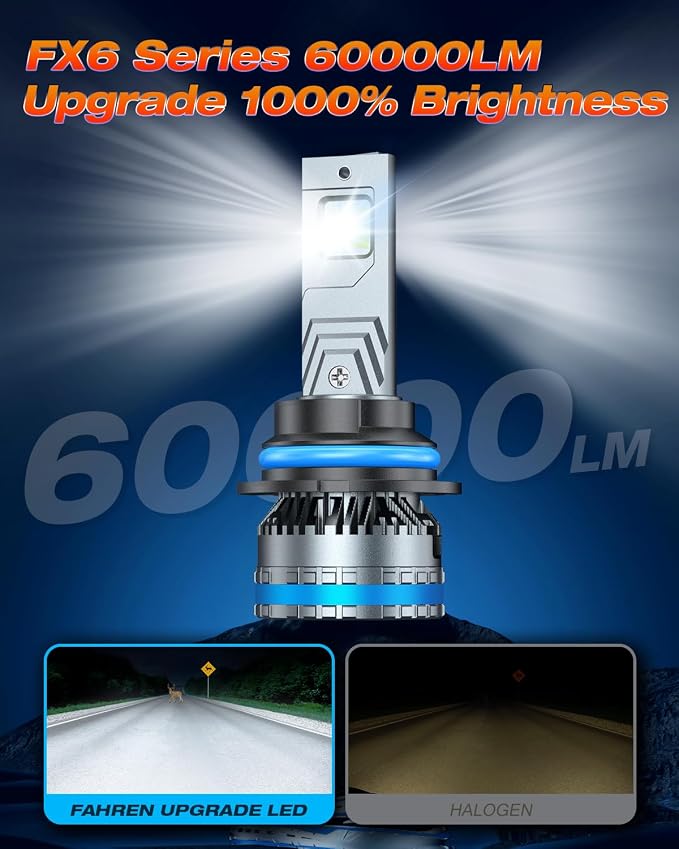 FAHREN 9007/HB5 Bulbs, 2025 Upgraded 120W 60000LM fog Lighting Bulb - Image 2