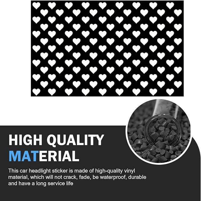 Car Rear Tail Light Lamp Stickers, Hollow Heart Pattern Sticker, Waterproof - Image 4