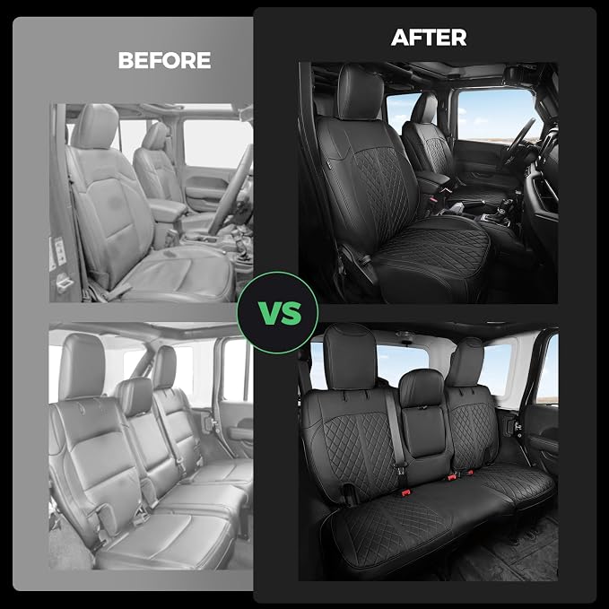 for Jeep Wrangler Seat Covers 4Door JL 2018 2019 2020 2021 2022 2023 2024 2025 - Image 6