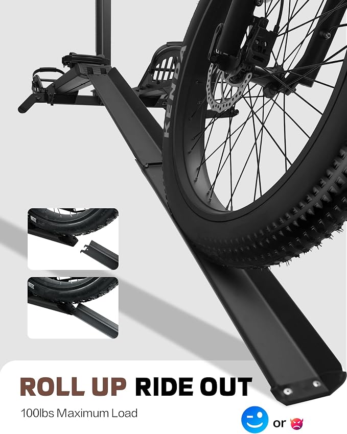 E-Bike Rack with Ramp, Hitch 2 Bike Rack, 200 lbs Capacity Electric Bike Carrier - Image 3