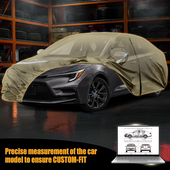 Waterproof Car Covers Replace for 2004-2025 Toyota Corolla Sedan, Windproof - Image 8