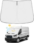 Windshield Sun Shade for 2022-2025 2026 Ford E-Transit Accessories Thicken by Canvcle