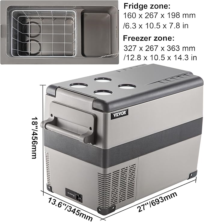 VEVOR 12 Volt Refrigerator, 48 Quart Fast Cooling Portable Freezer - Image 8
