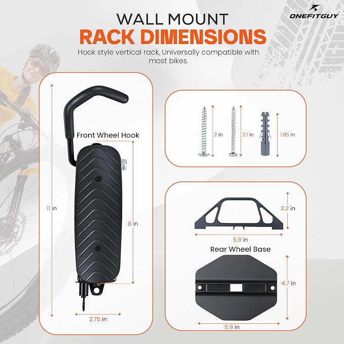 Swivel Bike Wall Mount, Bike Rack Garage, 150° Rotating & Space Saving Vertical - Image 2