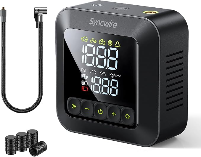 Syncwire Tire Inflator Portable Air Compressor 150PSI Air Pump by SYNCWIRE