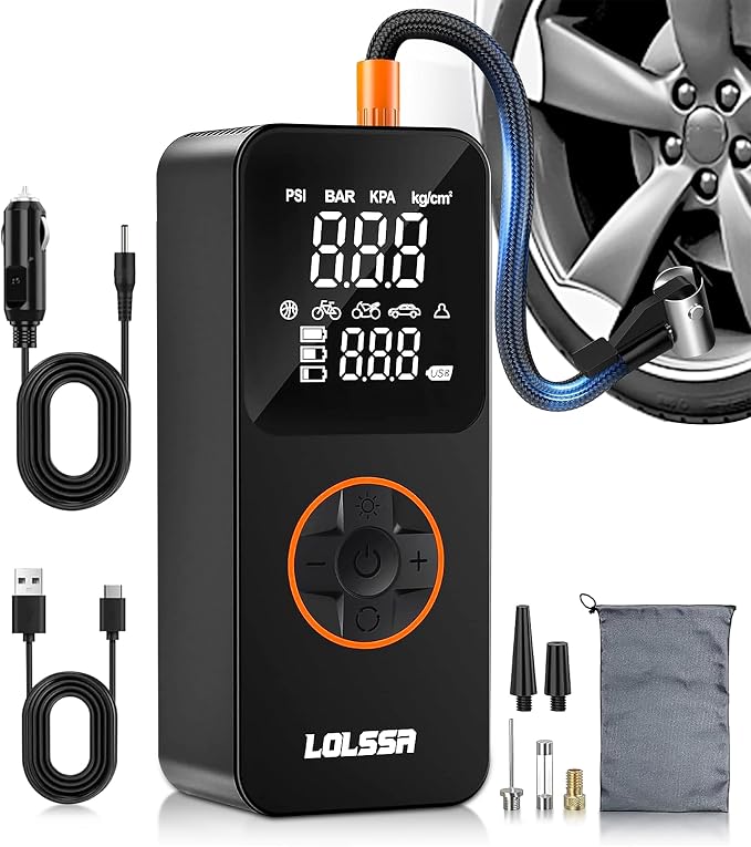 Tire Inflator Portable Air Compressor-Air Pump 20000mAh & 150PSI Cordless by LOLSSA