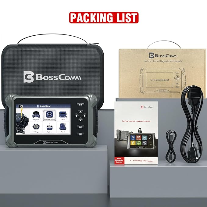 BOSSCOMM IF742 OBD2 Scanner, ABS/SRS/Transmission/Check Engine Code Reader Scan - Image 9