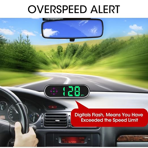 GPS Digital Speedometer for Car MPH, Universal HUD Speed Meter - Image 6