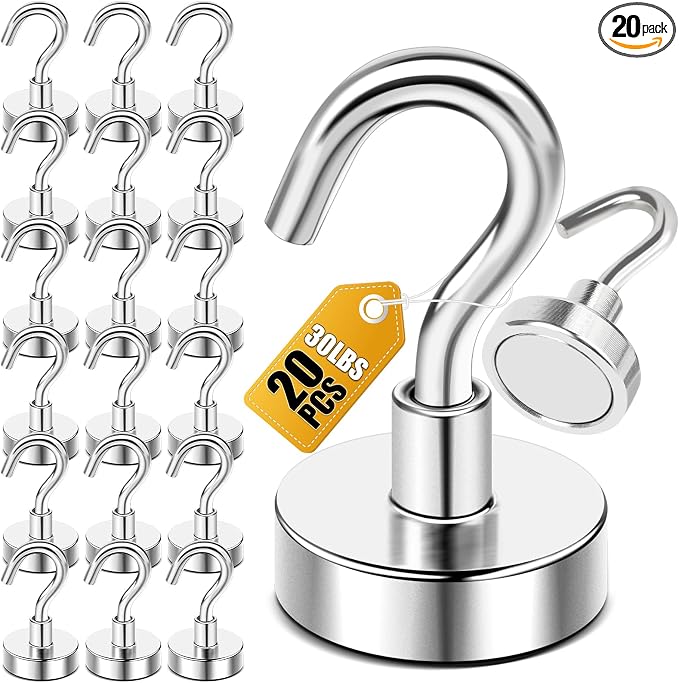 DIYMAG Magnetic Hooks, 30lbs+ Magnet Hook 2025 Cruise Cabin Ship Essentials by DIYMAG