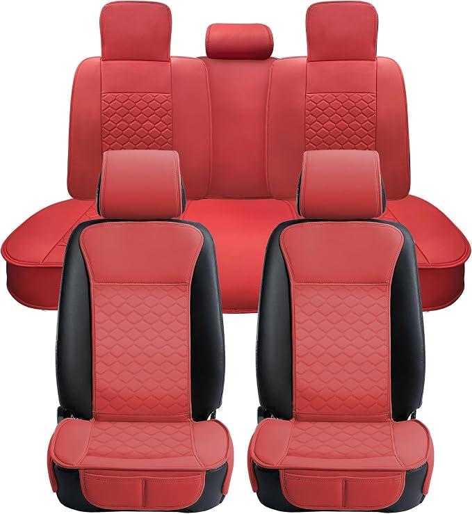 Elantrip Car Seat Cover Full Set Leather Car Seat Protector Universal fit by Elantrip