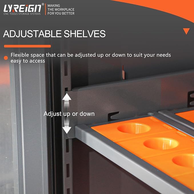 CNC Tool Storage Rack Organizers, Large Capacity CNC Tool Storage Cabinet - Image 5