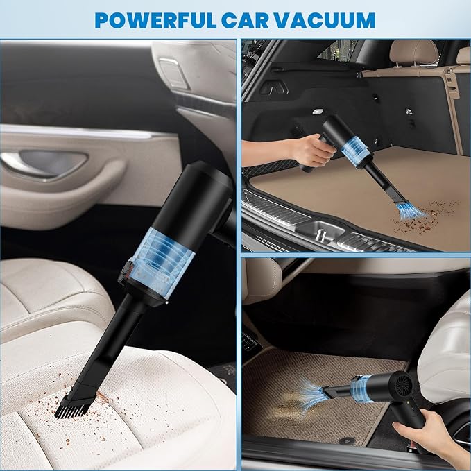 90° Foldable Car Vacuum Portable Cordless 16000PA, 4-in-1 Mini Vacuum Cleaner - Image 2