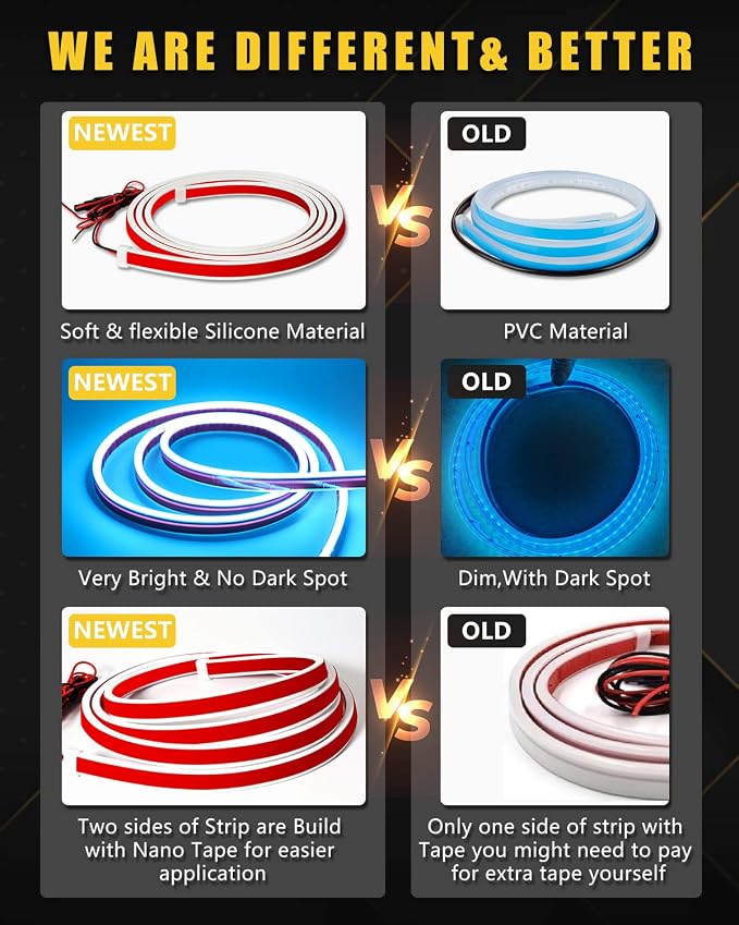 YM E-Bright Led Hood Light Strip Exterior Car Led Strip Light Waterproof - Image 4