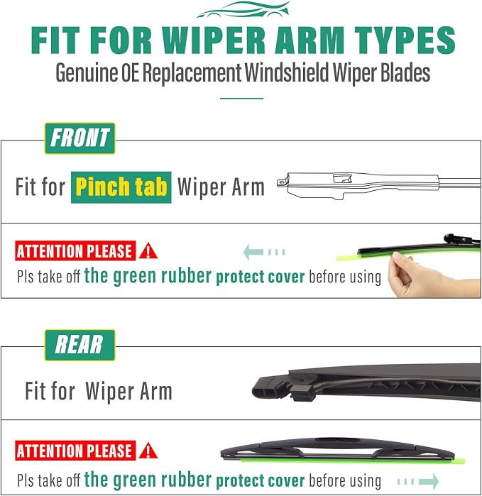24" 21" 12" Windshield Wiper Blades Replacement - Image 8