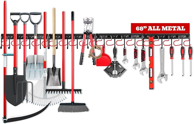 68" All Metal Garden Tool Organizer by SEDY