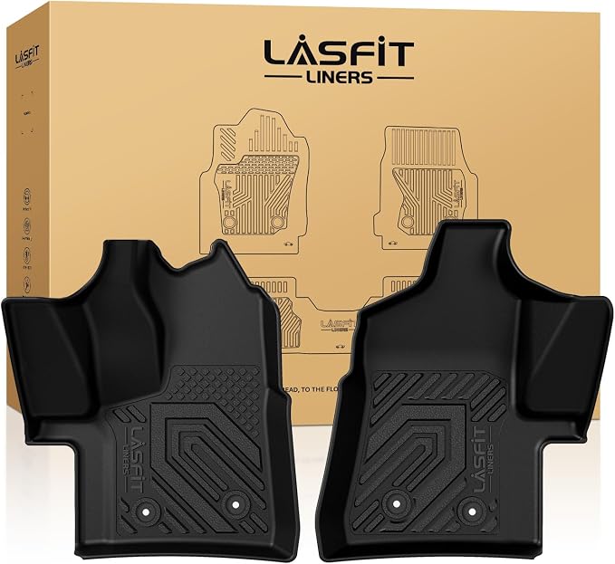 LASFIT Front Floor Mats for 2022-2025 Ford Transit 150/250/350/350HD by LASFIT