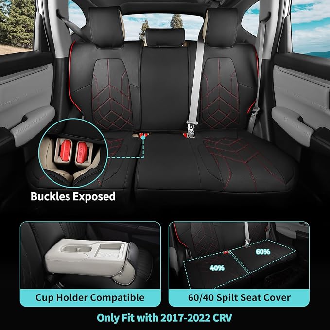 for Honda CRV Seat Covers Custom Fit 2017-2022 EXL EX LX Sport, Hybrid - Image 4