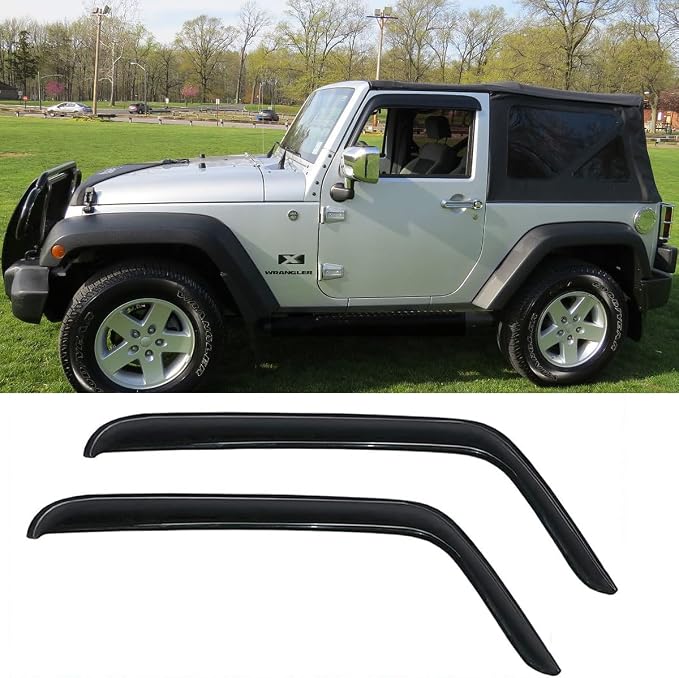 Side Window Visor Wind Vent Deflectors - Image 2