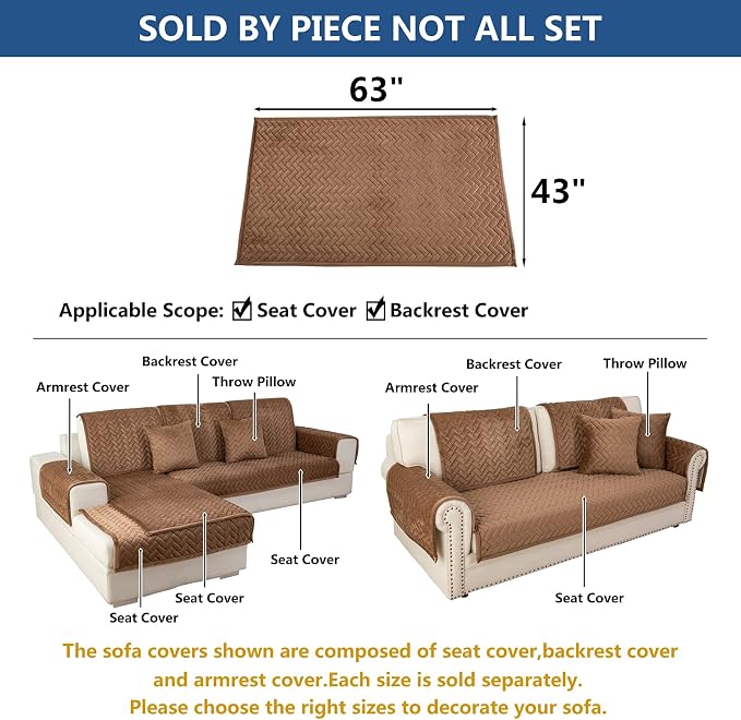 Eismodra Couch Cover, Sectional Couch Covers, Sofa Covers - Image 5