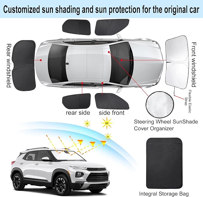 TINGLU Window Shades for Chevrolet Trailblazer 2021-2024 2025 Accessories Car - Image 3