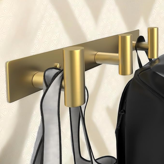 Wall Mounted Coat Rack-3 Hooks, Heavy Duty Stainless Steel Hook Rail - Image 6