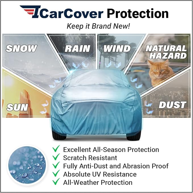 iCarCover Premium Car Cover for 1981-1982 Pontiac J2000 Heavy Duty Waterproof - Image 5