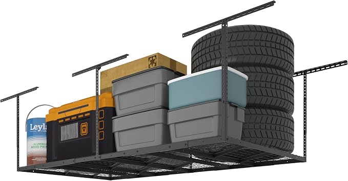 FLEXIMOUNTS Pro 4x8 Overhead Garage Storage Rack, Adjustable Storage by FLEXIMOUNTS
