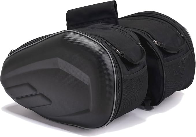 Motorcycle Saddlebags, 36L-58L Expandable Capacity, Motorcycle Panniers by Spartanist-USSmallFamilyBusiness