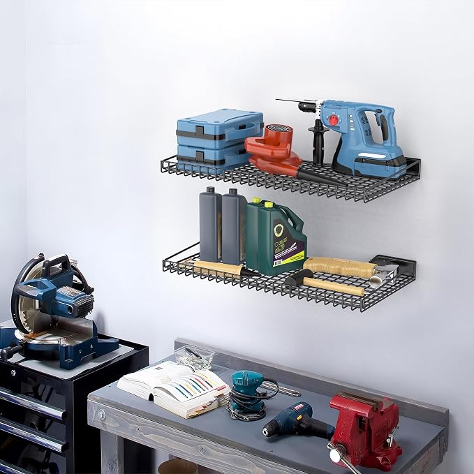 TORACK Wall-Mounted Storage Shelves, Mixed-Size Garage Shelving - Image 2