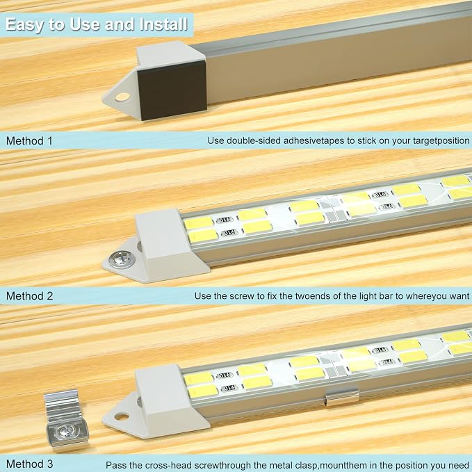 12V LED Light Bar Waterproof, 12V LED Light Strip 54 LEDs 7000K White Color - Image 5