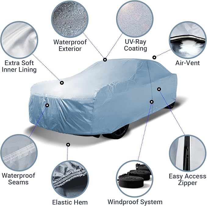 iCarCover Fits 1949-1954 Pontiac Chieftain Car Cover Automobiles Form-Fit - Image 4