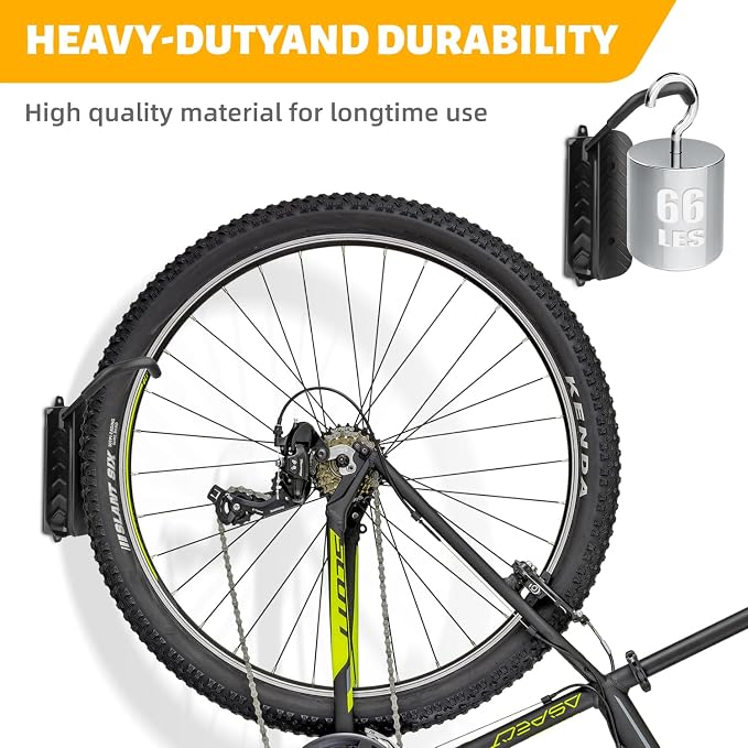 Bike Rack Wall Mount, Garage Wall Bike Rack, Vertical Bike Rack Holds Up to - Image 3