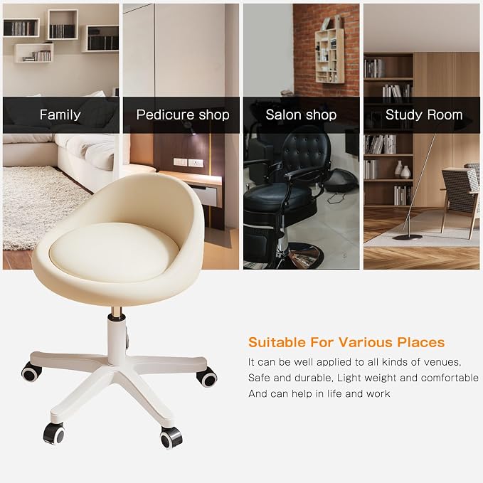 Rolling Stool Set of 2 Rolling Hydraulic Salon Stool - Image 5