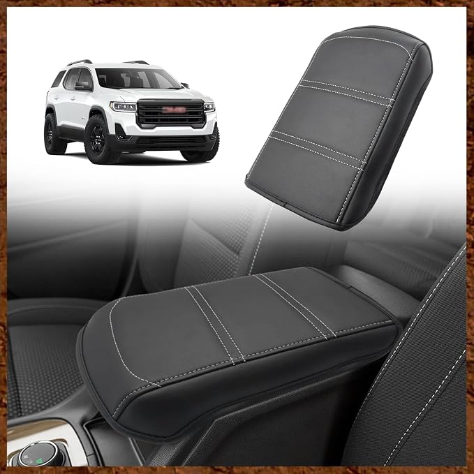 Muslogy for Acadia 2017-2023 Center Console Pad Armrest Cover Vegan Leather by Muslogy